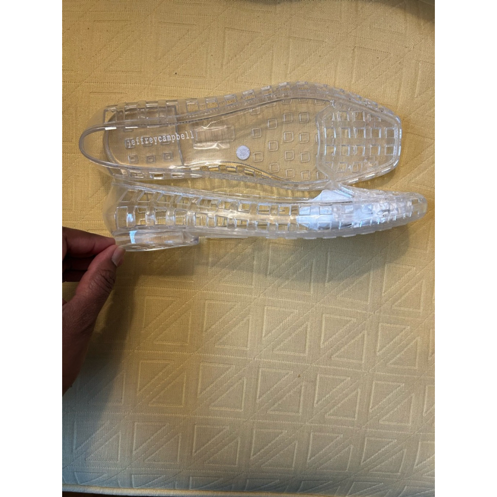 Women's Jeffrey Campbell Jellies Clear Flats Size 10